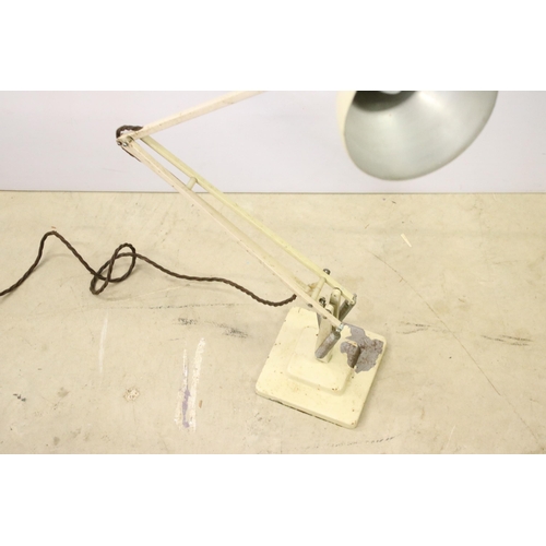 434 - Herbert Terry 1930’s Art Deco anglepoise desk lamp, model 1227, in a cream finish