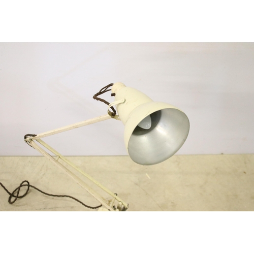 434 - Herbert Terry 1930’s Art Deco anglepoise desk lamp, model 1227, in a cream finish