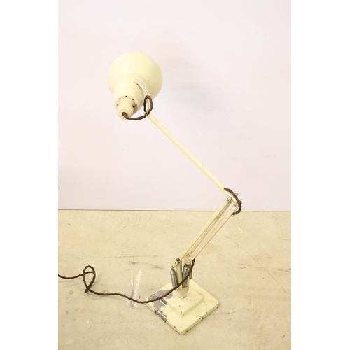 434 - Herbert Terry 1930’s Art Deco anglepoise desk lamp, model 1227, in a cream finish
