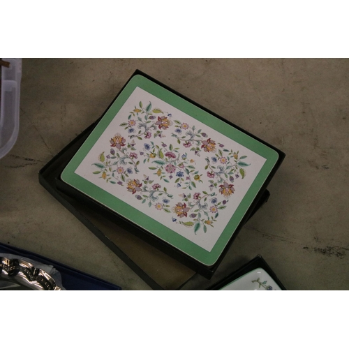 472 - Collection of silver plated cutlery to include a shell pattern cutlery canteen, antler handled carvi... 