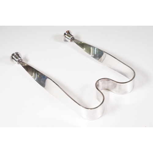 137 - Italian Guido Niest Atelier For Fala electroplated candelabra of twisted form, marked to bottom, mea... 