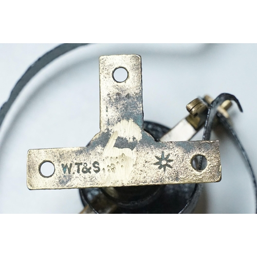 167 - Late 19th / Early 20th Century shop door bell with spring mechanism, makers mark WT&S