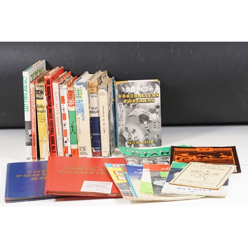 407 - Collection of 1960s football programmes and later football books to include International examples