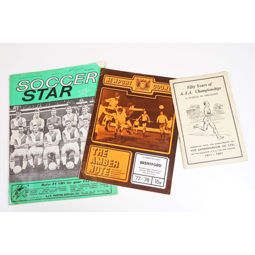 407 - Collection of 1960s football programmes and later football books to include International examples