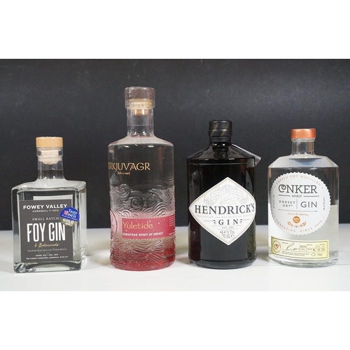 487 - Alcohol - Collection of 12 70cl bottles of gin to include Hendrick's Gin, Tanqueray London Dry Gin, ... 