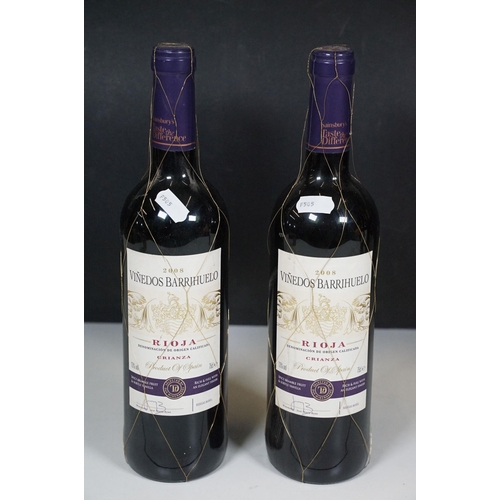 490 - Alcohol - Seven 75cl bottles of wine to include 2 x 2008 Vinedos Barrihuelo Rioja, 2010 Cepa Alegro ... 