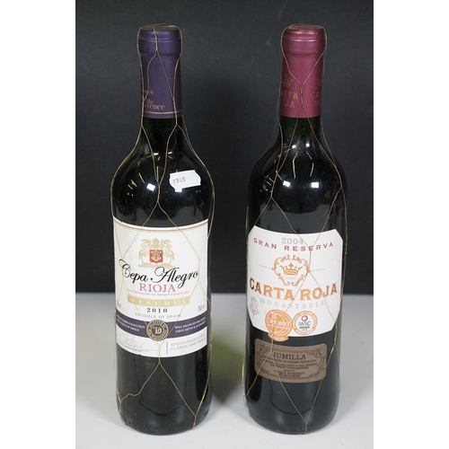 490 - Alcohol - Seven 75cl bottles of wine to include 2 x 2008 Vinedos Barrihuelo Rioja, 2010 Cepa Alegro ... 