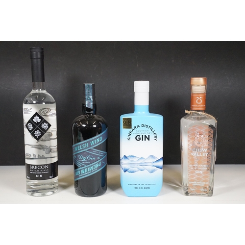 493 - Alcohol - Collection of 16 70cl bottles of gin to include 2 x Brecon Botanicals Gin, Sipsmith London... 