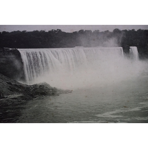 514 - Niagra Falls - From The Canadian Side panaromic photographic print, 25 x 120cm, framed and glazed