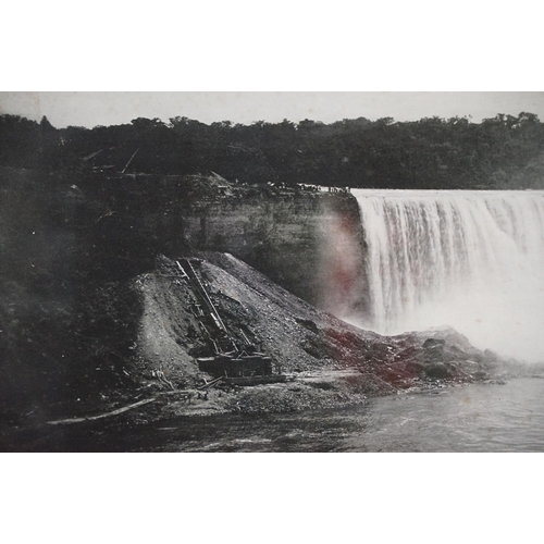 514 - Niagra Falls - From The Canadian Side panaromic photographic print, 25 x 120cm, framed and glazed