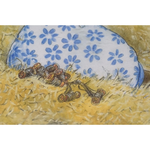 519 - Lesley Bruce, a set of three: horse related comical scenes, comprising: 'Does My Bum Look Big in Thi... 