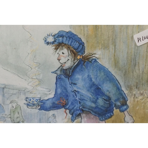 519 - Lesley Bruce, a set of three: horse related comical scenes, comprising: 'Does My Bum Look Big in Thi... 