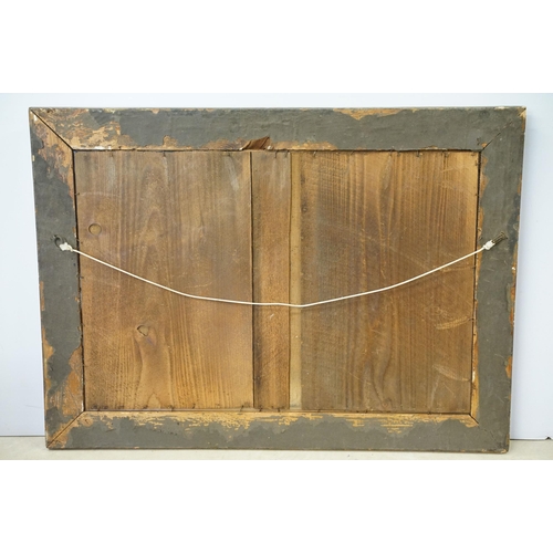 521 - Early 20th century English school, study of a woodland path scene with seated figures and a dog, oil... 