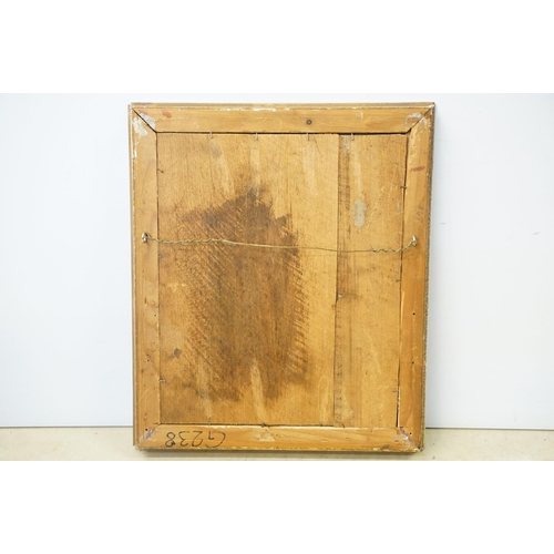 525 - 20th century English school, portrait study of a man wearing glasses, oil on panel, 26 x 21cm, gilt ... 