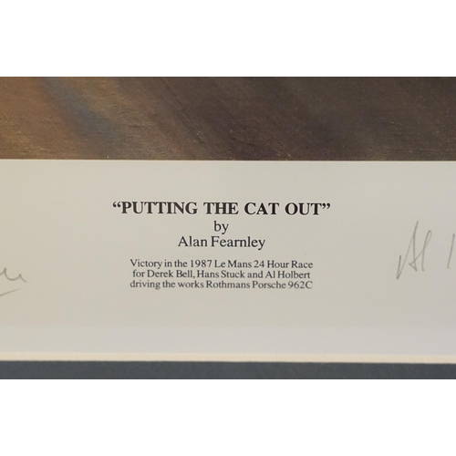 531 - After Alan Fearnley (British, b.1942), Putting The Cat Out, limited edition colour print, signed in ... 