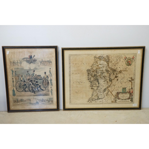 543 - Irish Interest - Johannes Blaeu, Connachtia vulgo Connaughty, hand-coloured engraving, double sided ... 