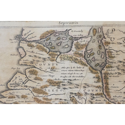 543 - Irish Interest - Johannes Blaeu, Connachtia vulgo Connaughty, hand-coloured engraving, double sided ... 