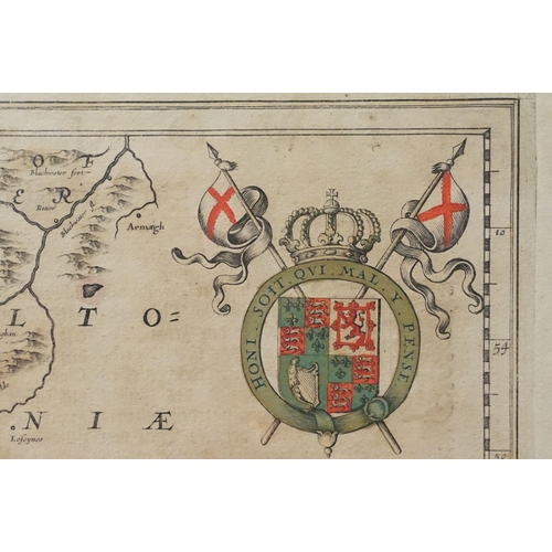 543 - Irish Interest - Johannes Blaeu, Connachtia vulgo Connaughty, hand-coloured engraving, double sided ... 