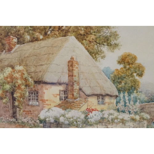 548 - Early 20th century English school, a pair: cottage scenes with chickens, each watercolour, 17.5 x 25... 