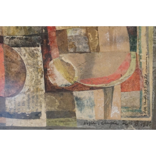 556 - Nigel Temple (British, 1926 - 2003), Regeneration XII, 1970, collage, signed lower right and dated 2... 