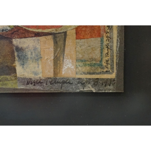 556 - Nigel Temple (British, 1926 - 2003), Regeneration XII, 1970, collage, signed lower right and dated 2... 