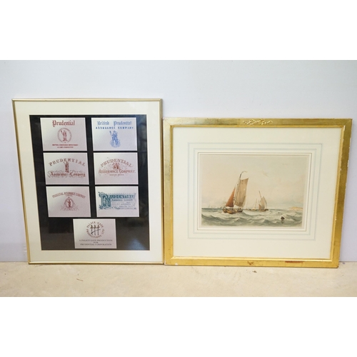 561 - After Anthony Vandyke Copley Fielding (British, 1787 - 1855), Fishing Boats off Hastings, coloured a... 