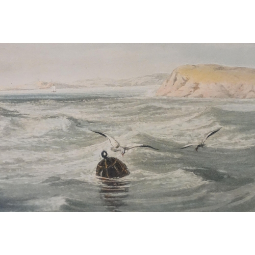 561 - After Anthony Vandyke Copley Fielding (British, 1787 - 1855), Fishing Boats off Hastings, coloured a... 