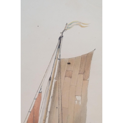 561 - After Anthony Vandyke Copley Fielding (British, 1787 - 1855), Fishing Boats off Hastings, coloured a... 