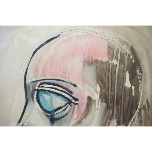 563 - Christopher Francis González (Puerto Rican-Jamaican, 1943 – 2008), abstract portrait study, watercol... 