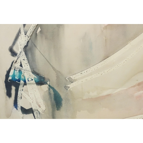 563 - Christopher Francis González (Puerto Rican-Jamaican, 1943 – 2008), abstract portrait study, watercol... 