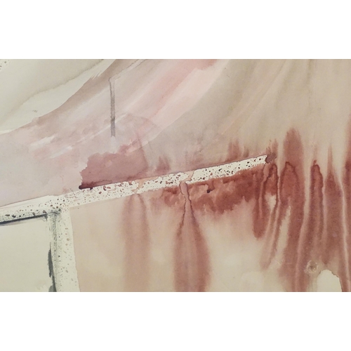 563 - Christopher Francis González (Puerto Rican-Jamaican, 1943 – 2008), abstract portrait study, watercol... 