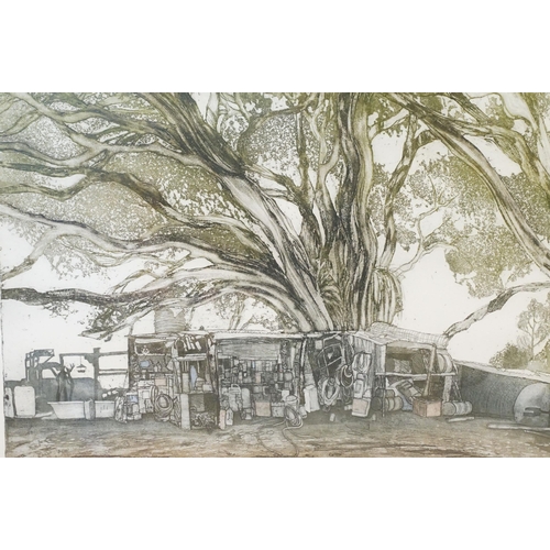 564 - Brenda Hartill (British, 20th century), 'Theo's Shed', limited edition edition, signed in pencil low... 