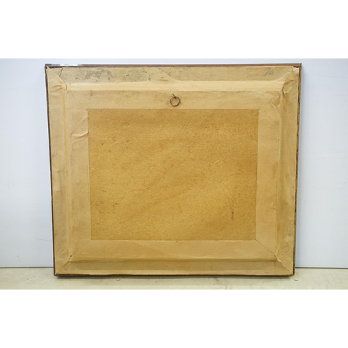 571 - Study of two terrier dogs, oil, 19 x 24cm, oak framed and glazed