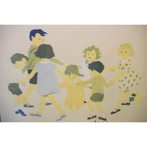 576 - Nursery rhyme scene, 'Oranges and Lemons, Poor Jenny is A'Weeping', 74 x 49cm and L'Ancien Monde et ... 