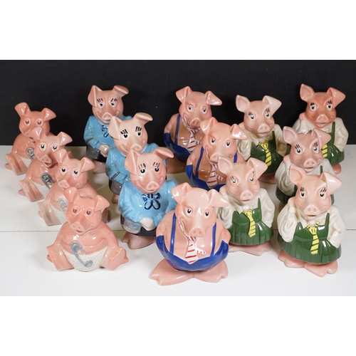118 - Collection of fifteen various Wade Natwest Pigs, all marked to bottom