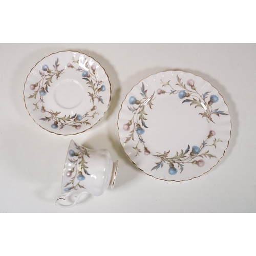 120 - Royal Albert Brigadoon part coffee service, comprising: coffee pot and cover, milk jug, sugar bowl, ... 