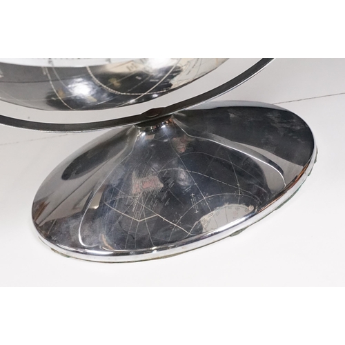 122A - Rand McNally celestial world globe on chrome stand