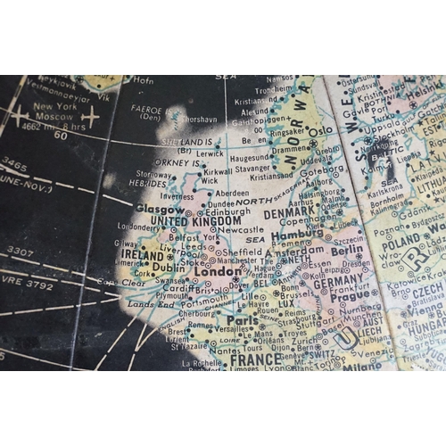 122A - Rand McNally celestial world globe on chrome stand