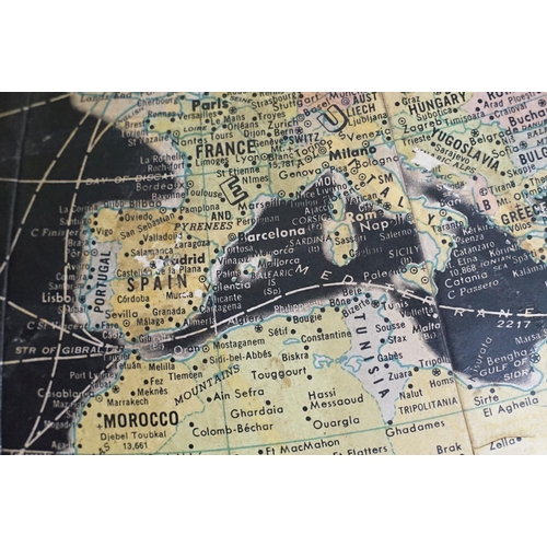 122A - Rand McNally celestial world globe on chrome stand