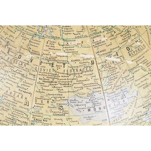 122A - Rand McNally celestial world globe on chrome stand