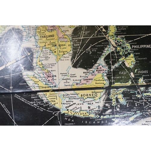 122A - Rand McNally celestial world globe on chrome stand