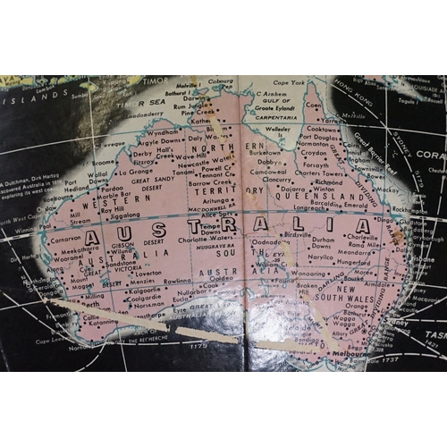 122A - Rand McNally celestial world globe on chrome stand