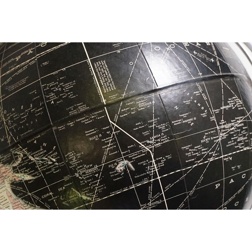 122A - Rand McNally celestial world globe on chrome stand