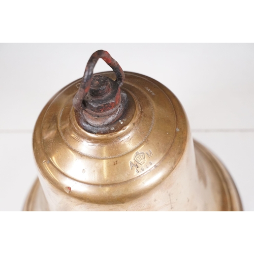 147 - WWII Air Ministry aerodrome bronze scramble bell dated 1943, stamped with Air Ministry markings and ... 