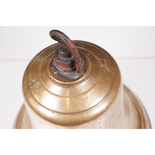 147 - WWII Air Ministry aerodrome bronze scramble bell dated 1943, stamped with Air Ministry markings and ... 