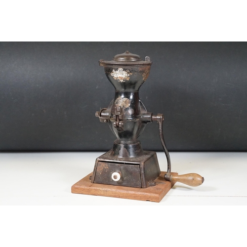 150 - 19th century American cast iron coffee grinder by ‘ The Enterprise M.F.G. Co of Philadelphia, U.S.A.... 