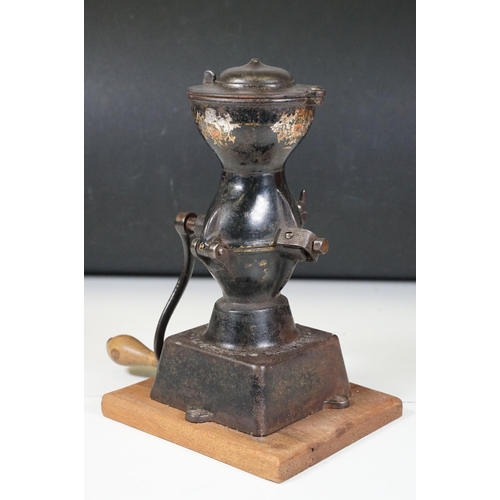 150 - 19th century American cast iron coffee grinder by ‘ The Enterprise M.F.G. Co of Philadelphia, U.S.A.... 