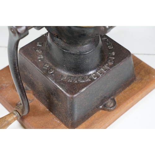 150 - 19th century American cast iron coffee grinder by ‘ The Enterprise M.F.G. Co of Philadelphia, U.S.A.... 