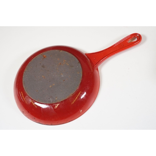 442 - Le Crueset saucepan, frying pan and steak griddle with a chasseur lidded casserole cast iron dish