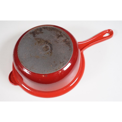 442 - Le Crueset saucepan, frying pan and steak griddle with a chasseur lidded casserole cast iron dish